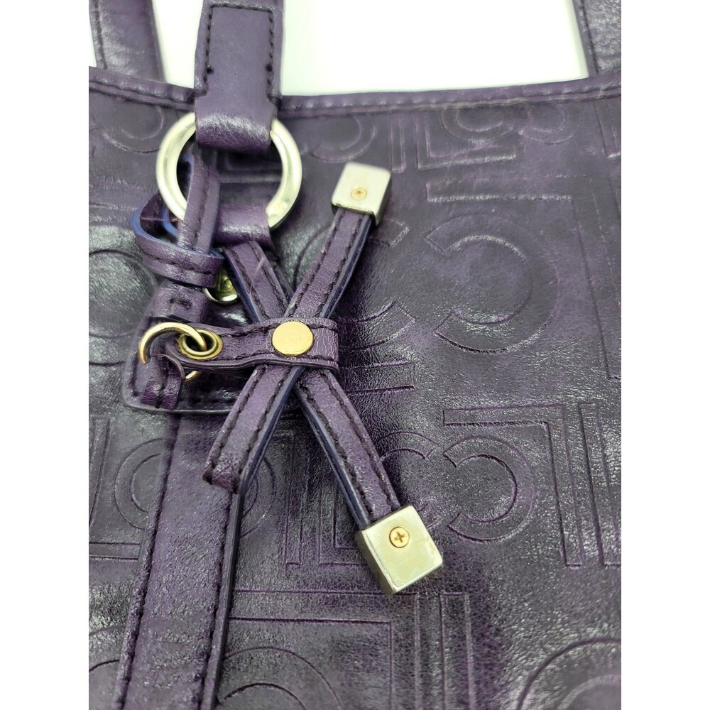 Liz Clairborn Purple Purse Used Shoulder BagFaux Leather - Picture 4 of 8